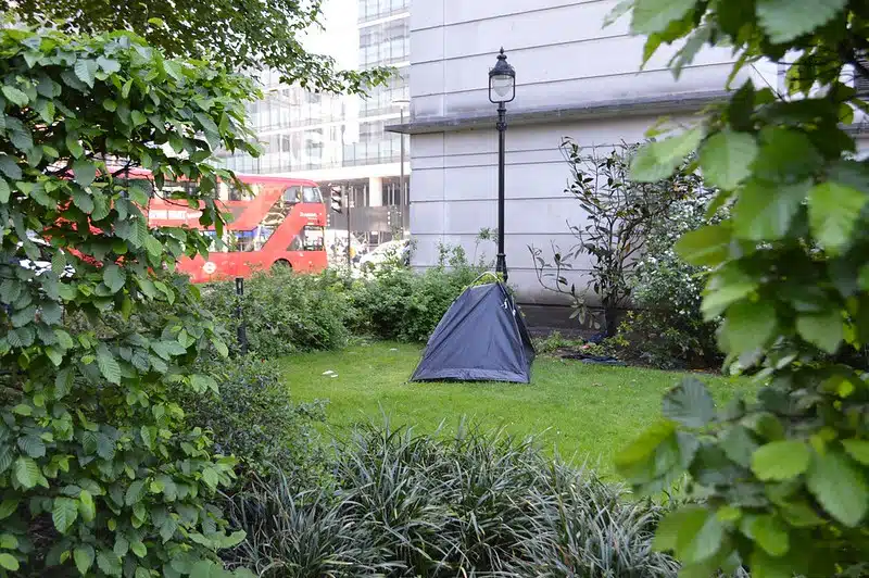 A tent in a London park